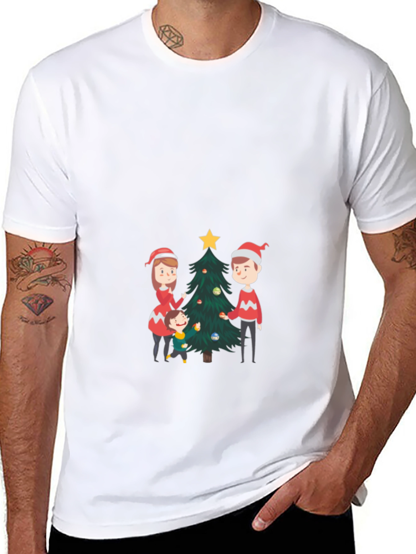 Festive Family Christmas Tree T-Shirt