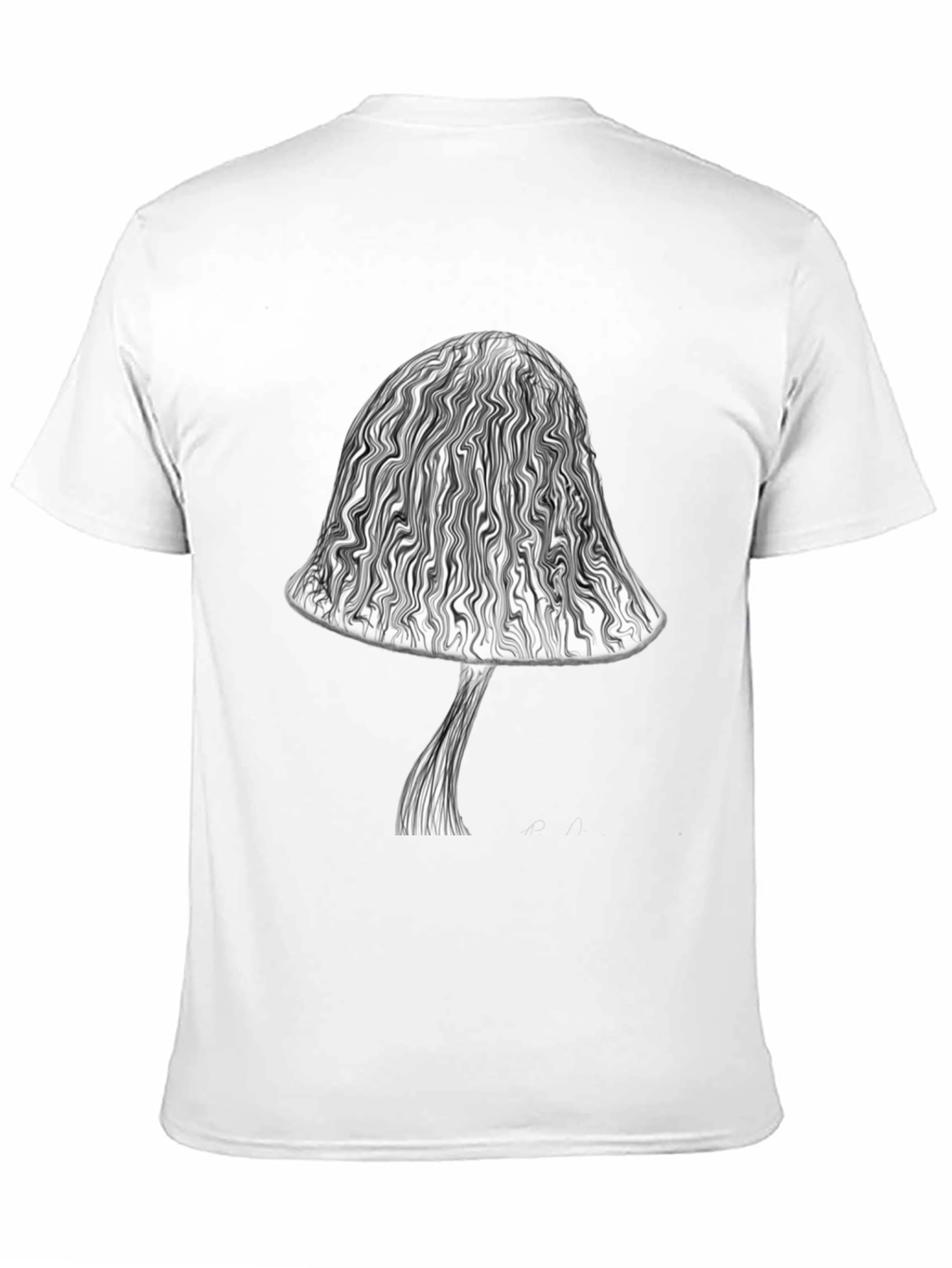 Mushroom Graphic Tee - Unique Swirl Design