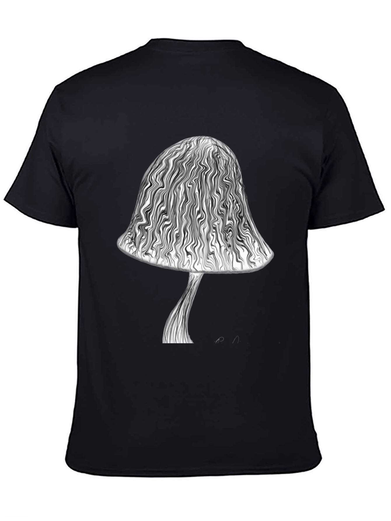 Mushroom Graphic Tee - Unique Swirl Design