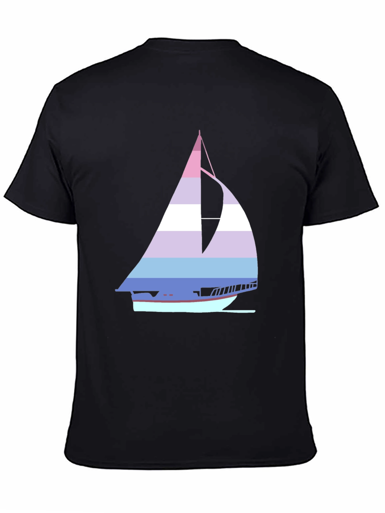 Striped Sailboat T-Shirt - Nautical Style Tee