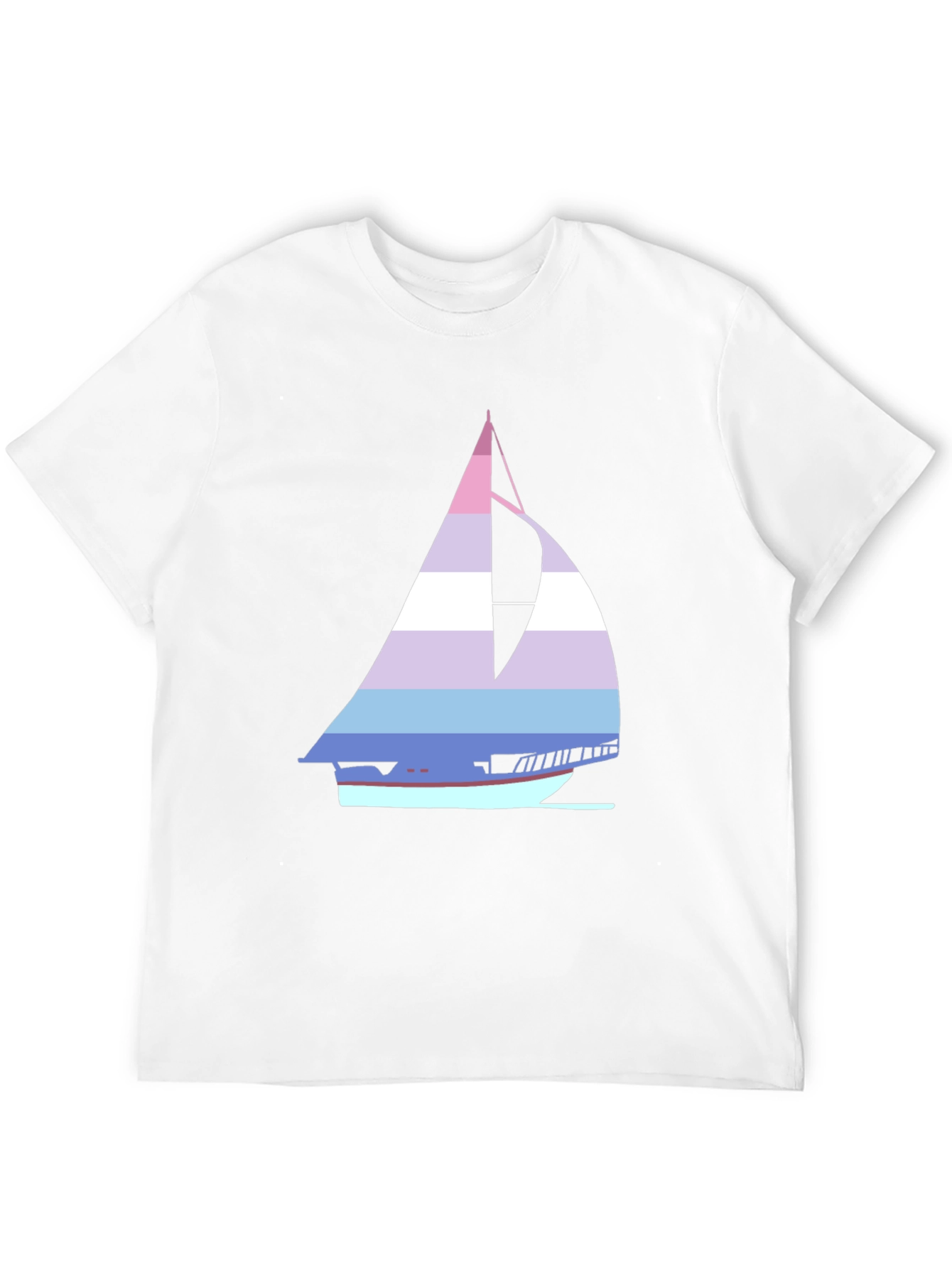 Striped Sailboat T-Shirt - Nautical Style Tee
