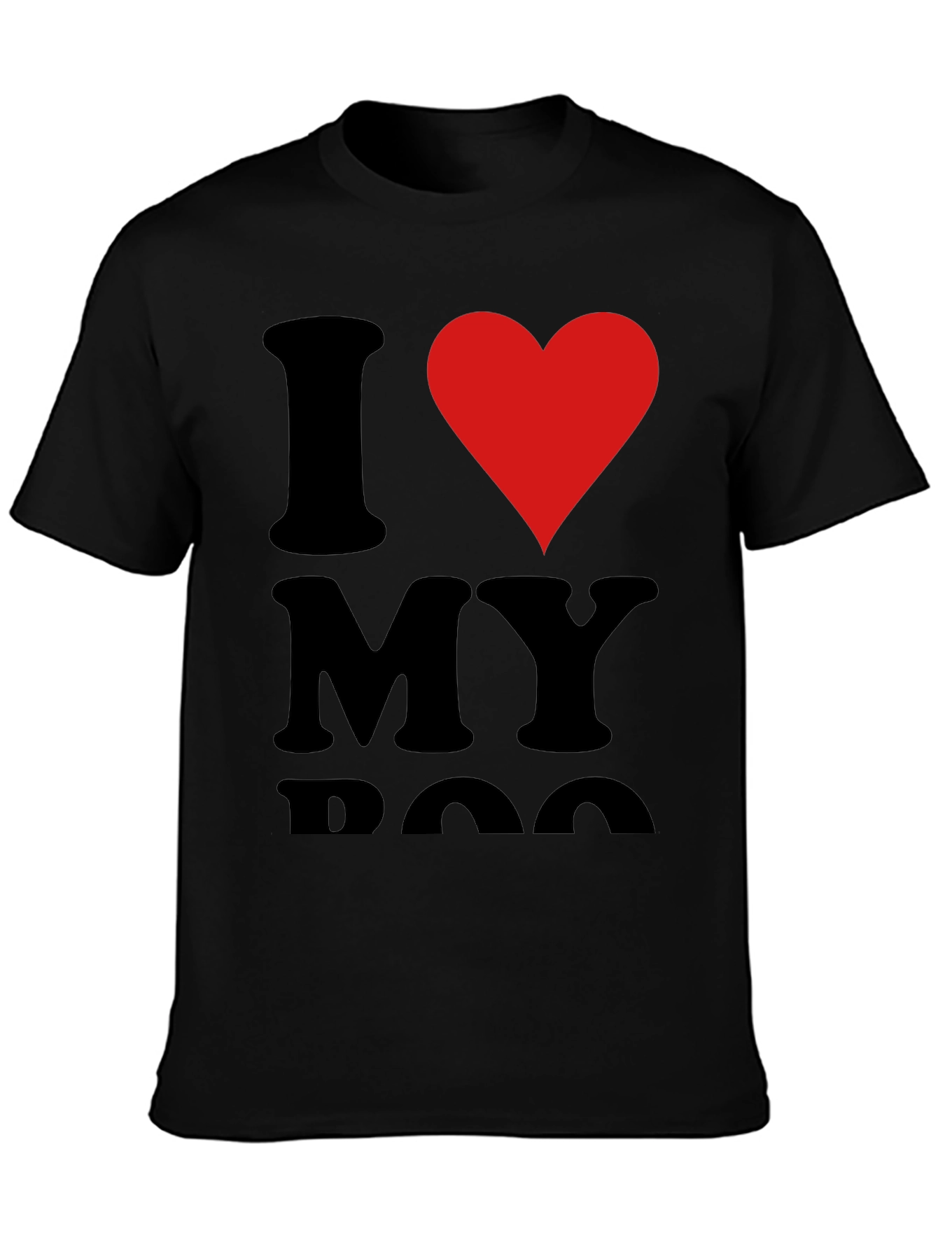 I Heart My Dog Black T-Shirt