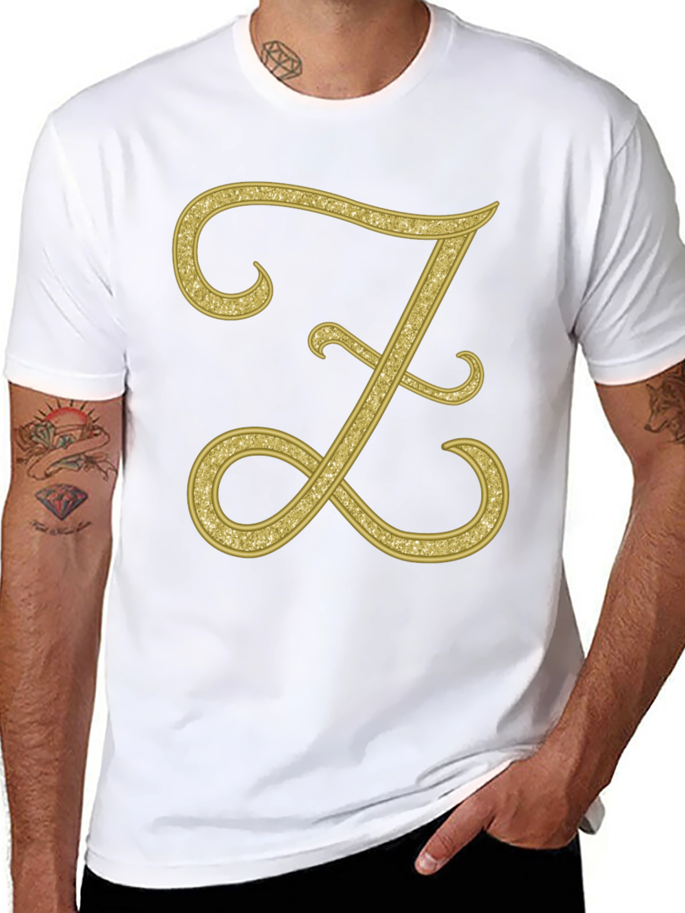 Elegant Letter Z T-Shirt - Stylish Initial Tee