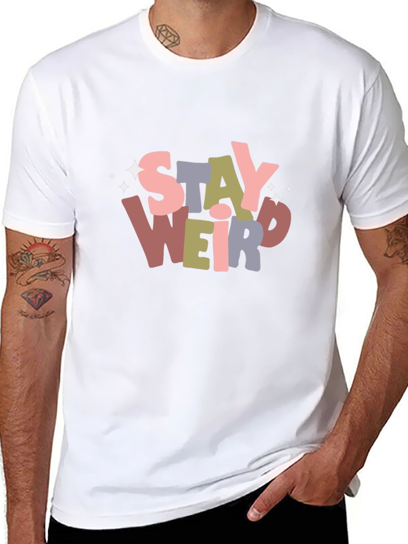 Stay Weird Graphic Tee - Unisex Softstyle T-Shirt