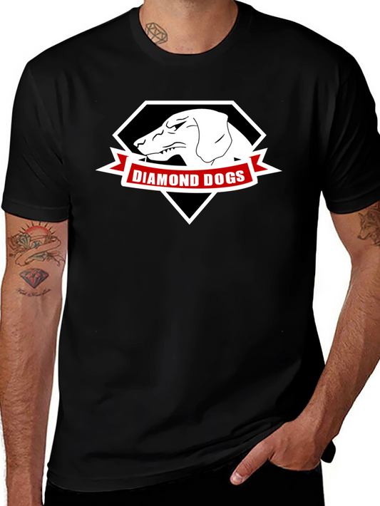Diamond Dogs Graphic T-Shirt - Black Cotton Tee
