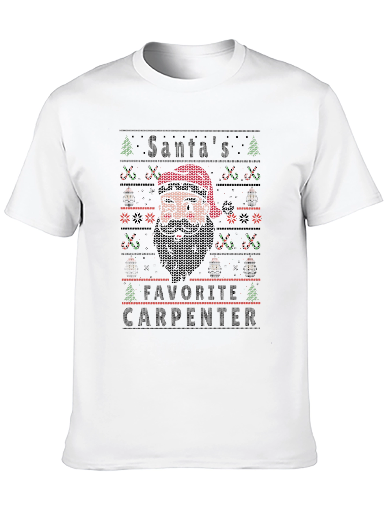Santas Favorite Carpenter Ugly Christmas Sweater T-Shirt