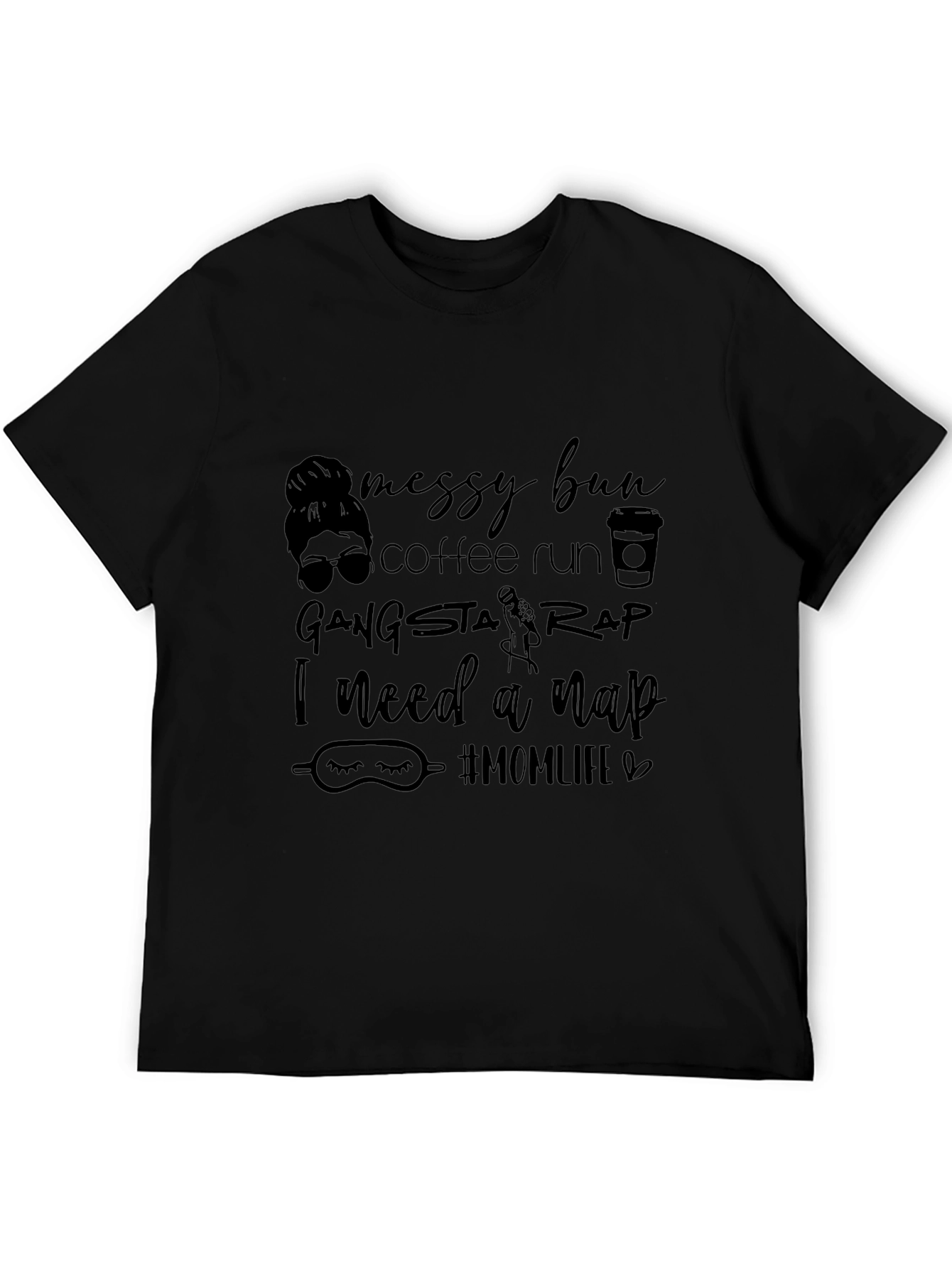 Messy Bun Coffee Run Mom T-Shirt